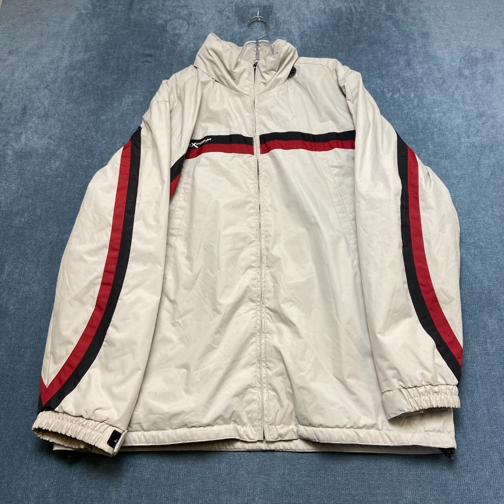 ZeroXPosur Authentic Element Protector Jacket Mens XL White Windbreaker Full Zip